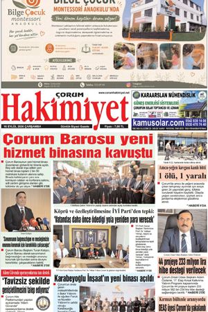 Çorum Hakimiyet 16.09.2026