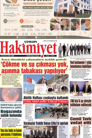 Çorum Hakimiyet 18.09.2026