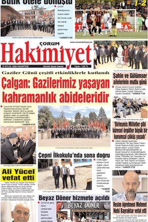 Çorum Hakimiyet 21.09.2026
