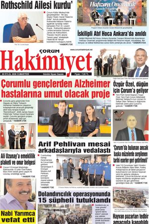 Çorum Hakimiyet 26.09.2026