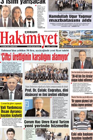 Çorum Hakimiyet 10.10.2026