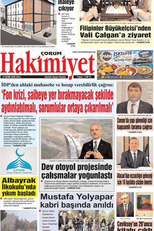 Çorum Hakimiyet 13.10.2026