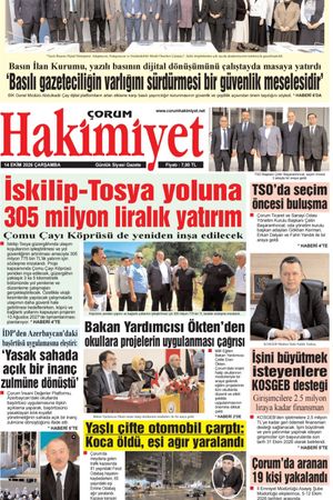 Çorum Hakimiyet 14.10.2026