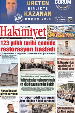 Çorum Hakimiyet 20.10.2026