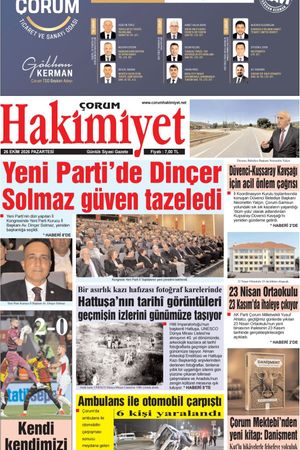 Çorum Hakimiyet 26.10.2026
