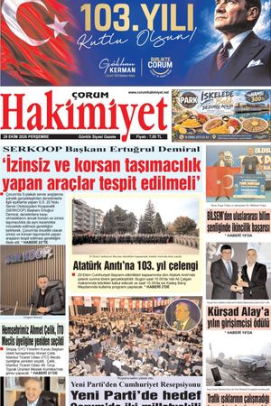 Çorum Hakimiyet 29.10.2026